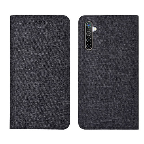 Cloth Case Stands Flip Cover for Oppo K5 Black