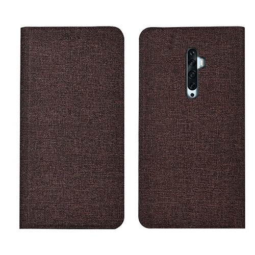 Cloth Case Stands Flip Cover for Oppo Reno2 Z Brown