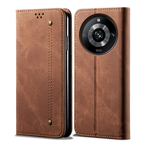 Cloth Case Stands Flip Cover for Realme 11 Pro 5G Brown