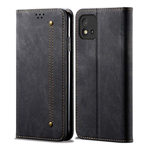 Cloth Case Stands Flip Cover for Realme C20 Black