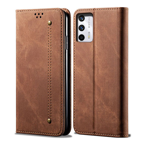 Cloth Case Stands Flip Cover for Realme GT 5G Brown