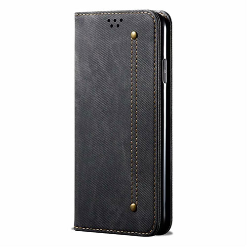 Cloth Case Stands Flip Cover for Realme Q Black