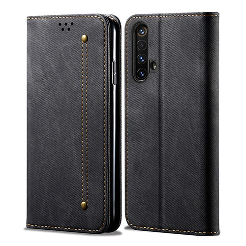 Cloth Case Stands Flip Cover for Realme X50t 5G Black