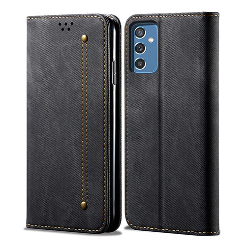 Cloth Case Stands Flip Cover for Samsung Galaxy A04s Black