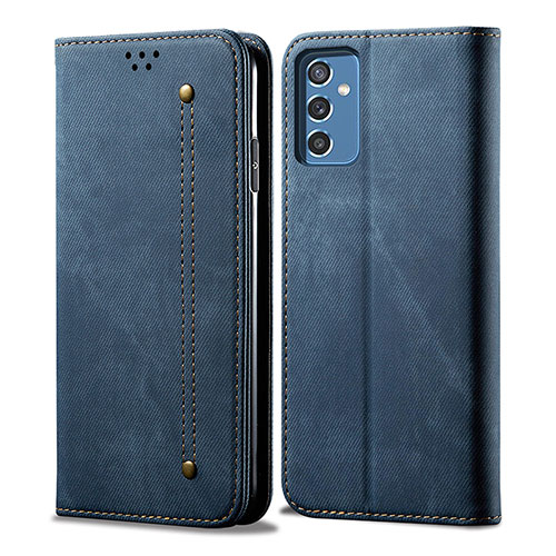 Cloth Case Stands Flip Cover for Samsung Galaxy A04s Blue