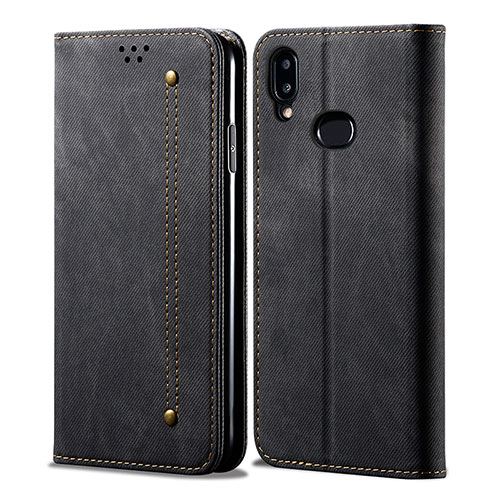 Cloth Case Stands Flip Cover for Samsung Galaxy A10s Black