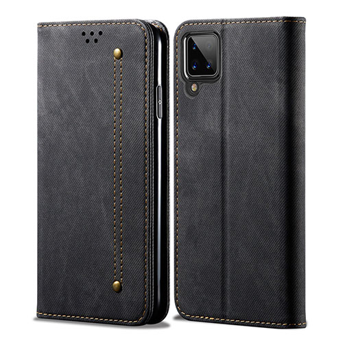 Cloth Case Stands Flip Cover for Samsung Galaxy A12 5G Black