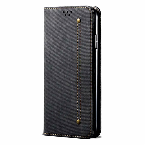 Cloth Case Stands Flip Cover for Samsung Galaxy M31 Black