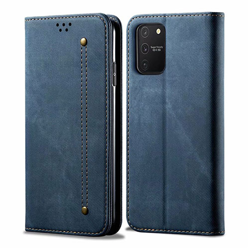 Cloth Case Stands Flip Cover for Samsung Galaxy M80S Blue
