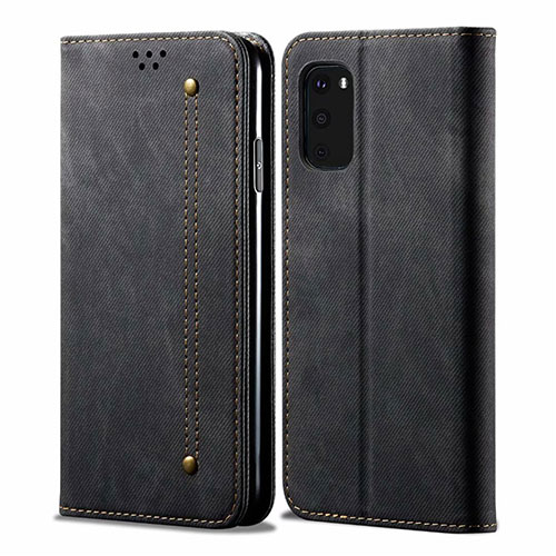 Cloth Case Stands Flip Cover for Samsung Galaxy S20 FE 4G Black