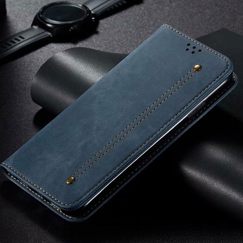 Cloth Case Stands Flip Cover for Vivo S1 Pro Blue