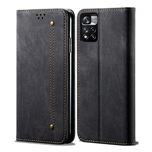 Cloth Case Stands Flip Cover for Xiaomi Mi 11i 5G (2022) Black