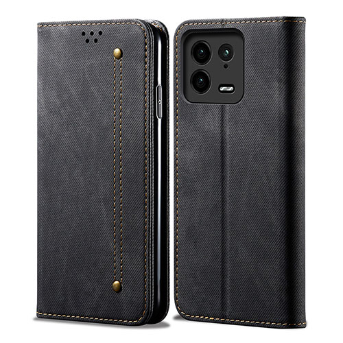 Cloth Case Stands Flip Cover for Xiaomi Mi 13 Pro 5G Black