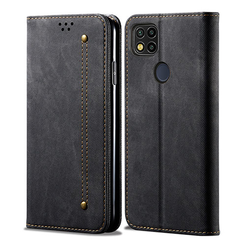 Cloth Case Stands Flip Cover for Xiaomi Redmi 9 India Black