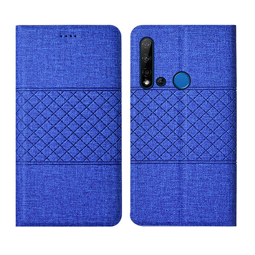 Cloth Case Stands Flip Cover H01 for Huawei Nova 5i Blue