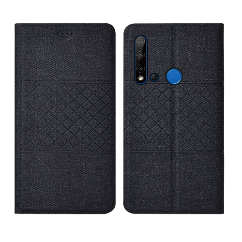 Cloth Case Stands Flip Cover H01 for Huawei P20 Lite (2019) Black