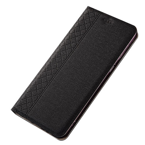 Cloth Case Stands Flip Cover H01 for Samsung Galaxy A90 5G Black