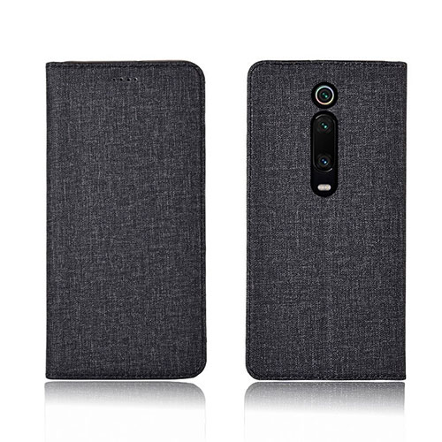 Cloth Case Stands Flip Cover H01 for Xiaomi Redmi K20 Pro Black