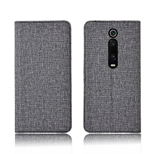 Cloth Case Stands Flip Cover H01 for Xiaomi Redmi K20 Pro Gray