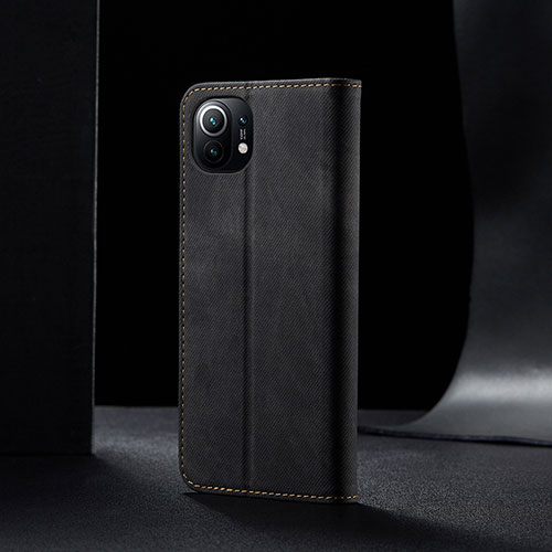 Cloth Case Stands Flip Cover H02 for Xiaomi Mi 11 5G Black