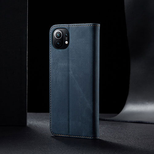 Cloth Case Stands Flip Cover H02 for Xiaomi Mi 11 5G Blue