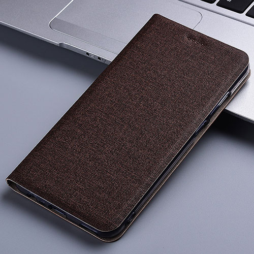 Cloth Case Stands Flip Cover H12P for Apple iPhone 12 Mini Brown