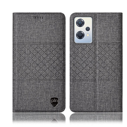 Cloth Case Stands Flip Cover H12P for OnePlus Nord CE 2 Lite 5G Gray