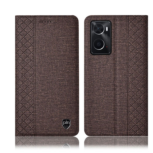 Cloth Case Stands Flip Cover H12P for Oppo A36 Brown