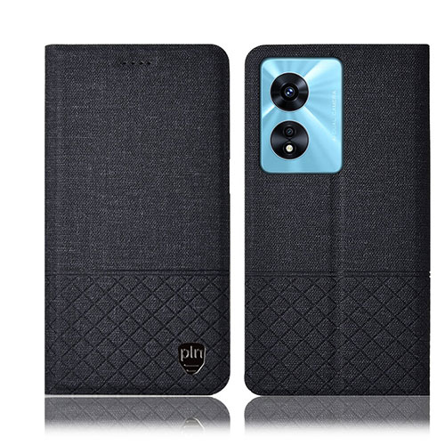 Cloth Case Stands Flip Cover H12P for Oppo Reno8 T 5G Black