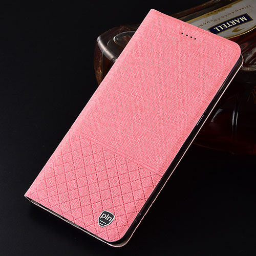 Cloth Case Stands Flip Cover H12P for Samsung Galaxy S23 Plus 5G Pink