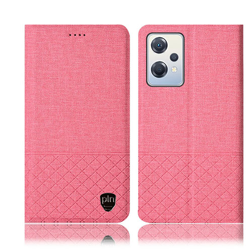 Cloth Case Stands Flip Cover H13P for OnePlus Nord CE 2 Lite 5G Pink