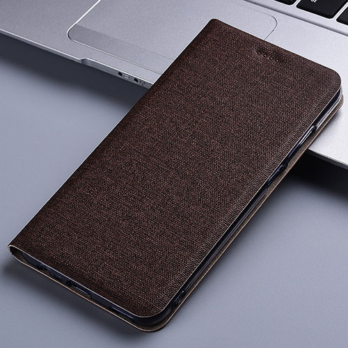 Cloth Case Stands Flip Cover H13P for Realme Narzo 30 5G Brown