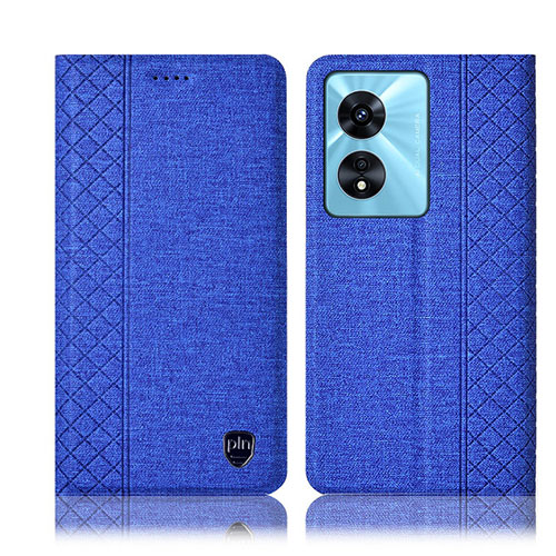 Cloth Case Stands Flip Cover H14P for Oppo A1 Pro 5G Blue