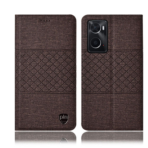 Cloth Case Stands Flip Cover H14P for Oppo A36 Brown