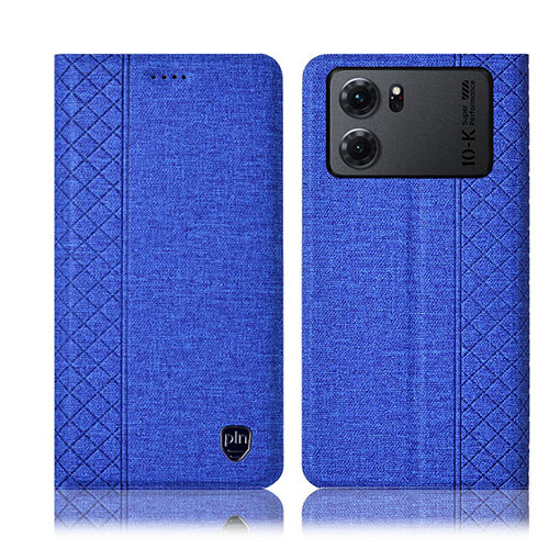 Cloth Case Stands Flip Cover H14P for Oppo K10 5G Blue