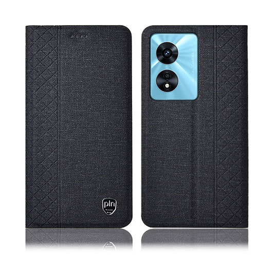 Cloth Case Stands Flip Cover H14P for Oppo Reno8 T 5G Black