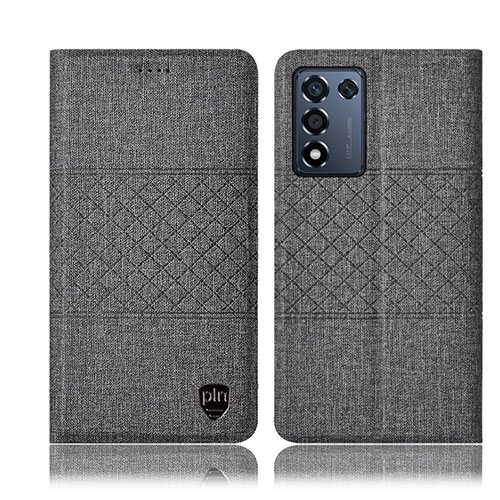 Cloth Case Stands Flip Cover H14P for Realme 9 SE 5G Gray