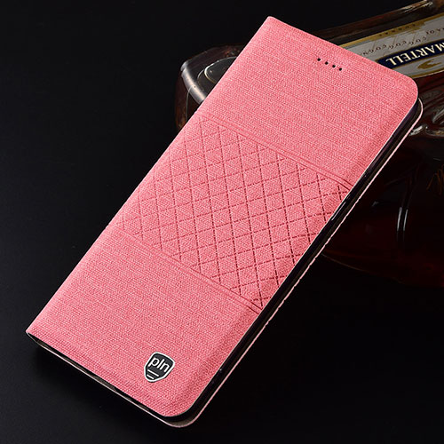 Cloth Case Stands Flip Cover H14P for Samsung Galaxy S21 Plus 5G Pink