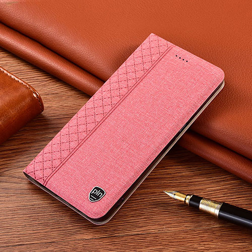 Cloth Case Stands Flip Cover H14P for Xiaomi Redmi 10 Prime Plus 5G Pink