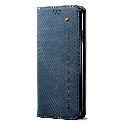 Cloth Case Stands Flip Cover L01 for Huawei P Smart (2020) Blue