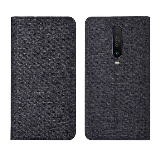 Cloth Case Stands Flip Cover L01 for Xiaomi Redmi K30i 5G Black