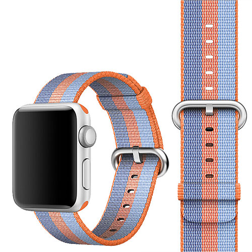 Fabric Bracelet Band Strap for Apple iWatch 3 38mm Orange