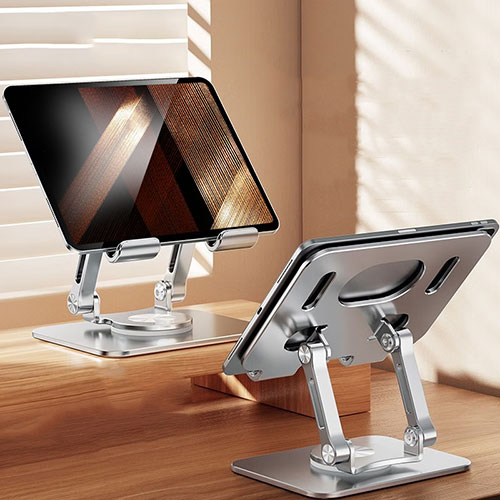 Flexible Tablet Stand Mount Holder Universal D08 for Apple iPad 10.2 (2021) Silver