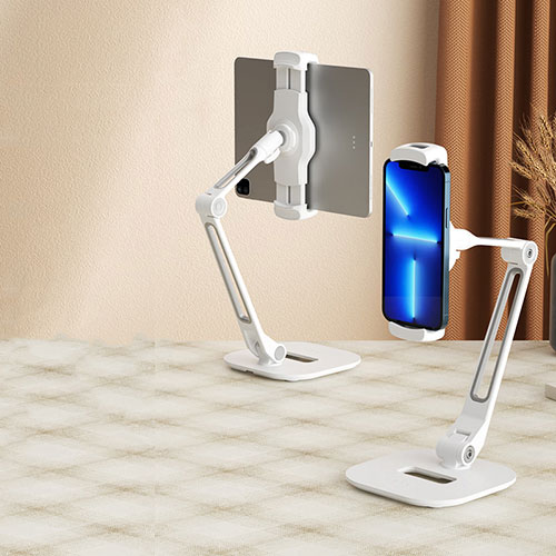 Flexible Tablet Stand Mount Holder Universal F04 for Apple iPad 10.2 (2019) White