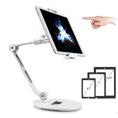 Flexible Tablet Stand Mount Holder Universal H08 for Huawei MediaPad M3 Lite White