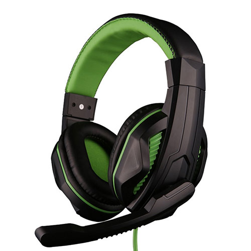 Foldable Sports Stereo Earphone Headset H57 Green