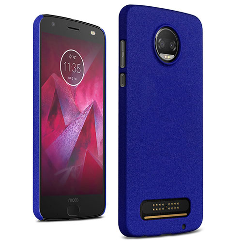 Hard Rigid Plastic Case Quicksand Cover for Motorola Moto Z Play Blue