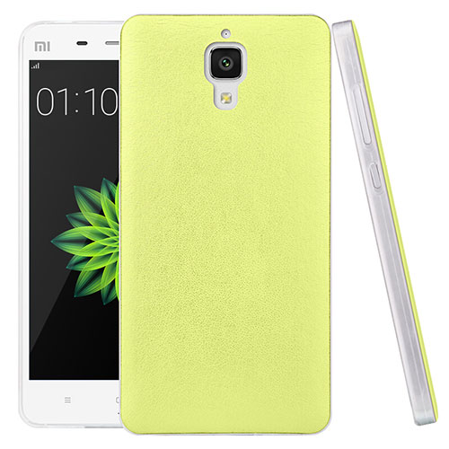 Hard Rigid Plastic Leather Snap On Case for Xiaomi Mi 4 Green