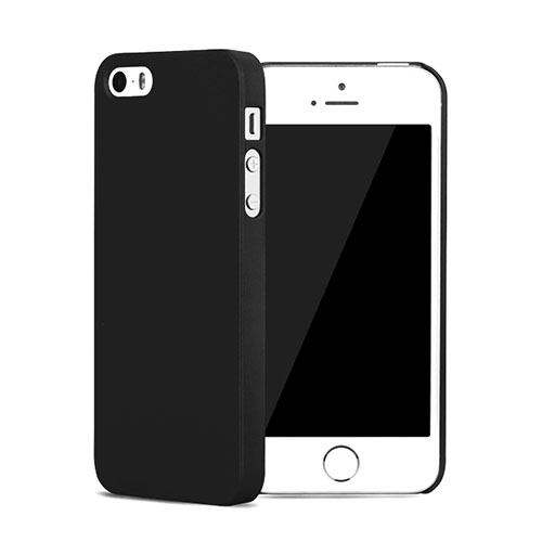 Hard Rigid Plastic Matte Finish Back Cover for Apple iPhone 5 Black