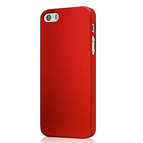 Hard Rigid Plastic Matte Finish Back Cover for Apple iPhone SE Red